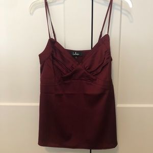 Lulu's Red Silk Tank - Medium NWT